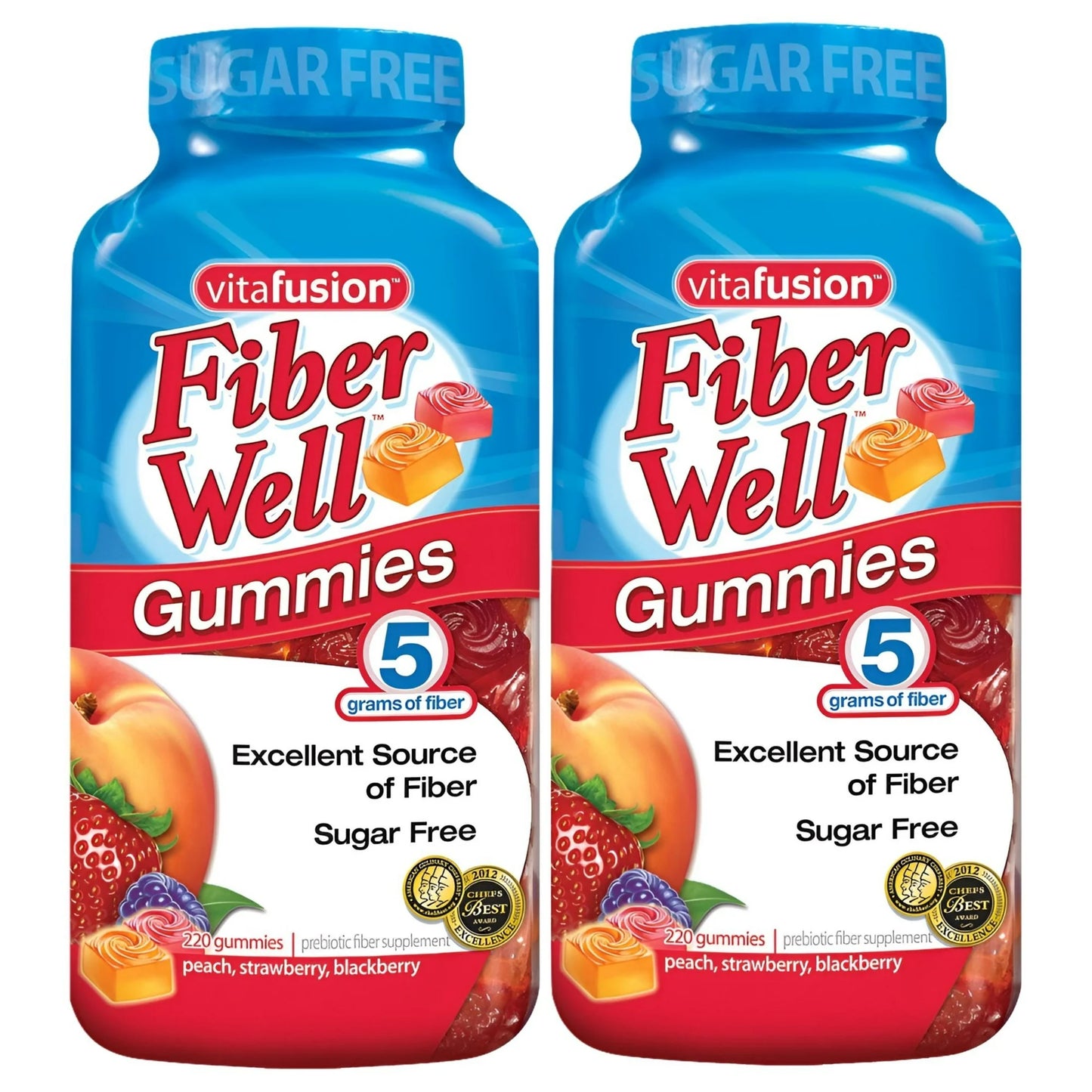 2 PACK | Vitafusion Fiber Well Sugar Free Gummies (220 ct.)